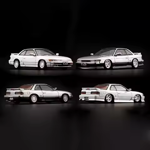 Diecast 1:64 Scale Alloy Car Model S13 Finished Sports Car BMC Used Car Model With Modified Parts Ho
