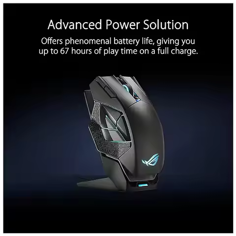 USED ASUS ROG Spatha X Wireless Gaming Mouse , 12 Programmable Buttons, 19,000 DPI, Push-fit Hot Swa