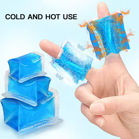 PVC Finger Ice Pack Multifunctional Reusable Toe Cold Gel Comfortable Portable Lightweight Ring Slee