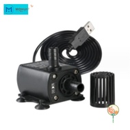 MW Aquarium Pumps, USB Interface DC 5V Fountain Pump, Submersible 300L/H 4.8W Black Water Pump