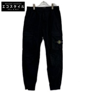 Stone Island 25 年 L1S153100031 黑色常規錐形工裝褲 W31 [二手]