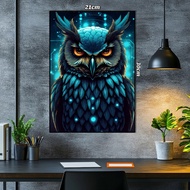 Digital poster art owl art paper size 21x30 includes lamination