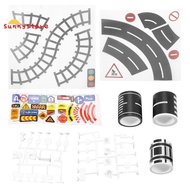 Play Road Tape for Toy Cars and Trains 3 Rolls 4.8cmx5m Straight Curve Track Traffic Signs - Kids Gi