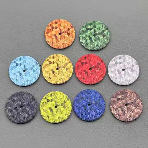 NH35 Watch Dial 28.5mm Braided pattern Dial Fit for NH35 NH36 4R35 7S26 Movement 3.0/3.8 O'clock Wat