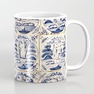 Cangkir Kopi Dutch Delft Blue Tiles Dutch Delft Blue Tiles Coffee Mug