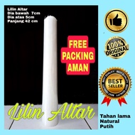 LILIN READY STOCK WHITE CHURCH PULPIT ALTAR CANDLES 42CM LENGTH FREE SAFE PACKING advent adven