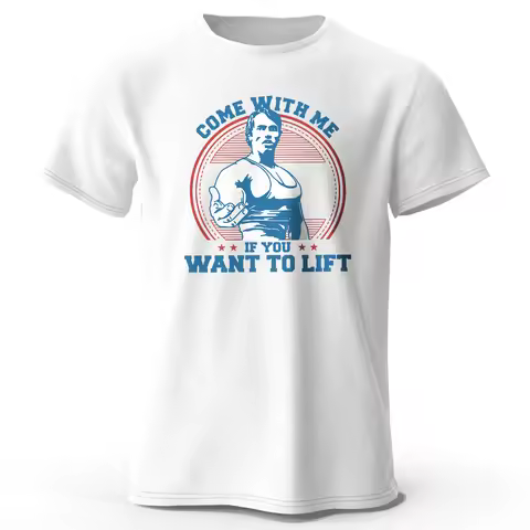 Come with Me If You Want To Lift Printed Men's T-Shirt 100% Cotton Oversized Funny Graphic Tees for