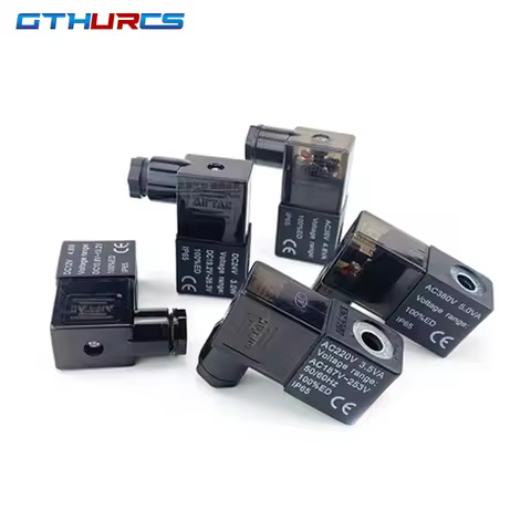 Pneumatic Solenoid Coil Valves Coil Black DC12V DC24V AC110V AC220V For 4v210-08 2v025 4v210 4v220 1