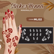 STICKER INAI PENGANTIN DESIGN MINIMALIST / HENNA STICKER STENCIL