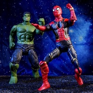Oversized 42CM Avengers Hulk Children's Toy Spider-Man with Lighting Puppet Figure Multi-joint Movable