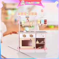 Moon AYAMOO Wooden Vehicles Ice Cream Maker Toy Ice Cream Truck for Educational Toys