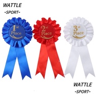 WATTLE Rosette Ribbon, Blue,Red,White Recognition Ribbons Ribbon Award Set, Honorable Ribbon