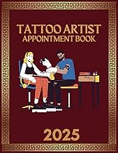 Tattoo Artist Appointment Book 2025: Weekly and Daily Dated Planner from 7 AM to 8.45 PM with 15-Min