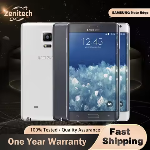 Original Samsung Galaxy Note Edge Mobile Phone Fingerprint 3GB+32GB 5.6'' AMOLED 23MP+3.7MP Quad-cor