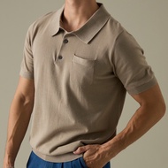 TWENTYSECOND เสื้อโปโลแขนสั้น ผ้า Knit รุ่น Knit Polo Shirt - น้ำตาลอ่อน / Latte