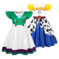 Toy Story Buzz Lightyear Dress for Girls Kids Jessie Costume Halloween Outfit Birthday Party Princes