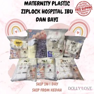FULL SET(7pcs)Maternity Plastik Ziplock Beg Hospital Packing Barang Keperluan Baby &amp; Ibu Bersalin Hospital