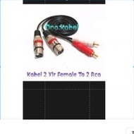 2 xlr female to 2 rca cable 2 canon girl to 2 rca - 1 meter