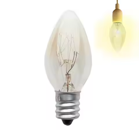 E12 Light Bulb 220V 10W Transparent Warm Color C7 Incandescent Tungsten Night Lamp Bulb Edison Retro