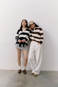 พร้อมส่ง SAC.BKK เสื้อโปโลลายทาง รุ่น Cotton Rugby Shirt