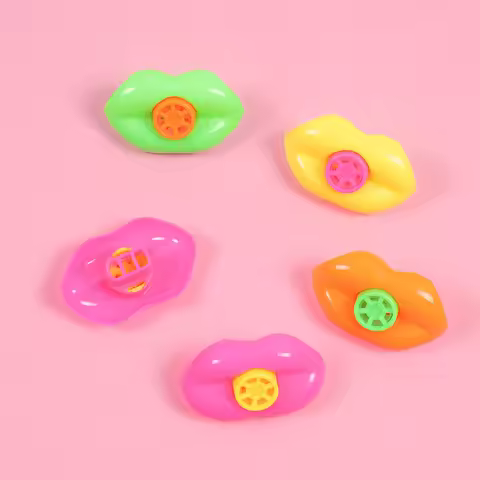 15Pcs Funny Plastic Lip Whistles Birthday Party Favors Party Noisemakers For Children Kids Toys Give