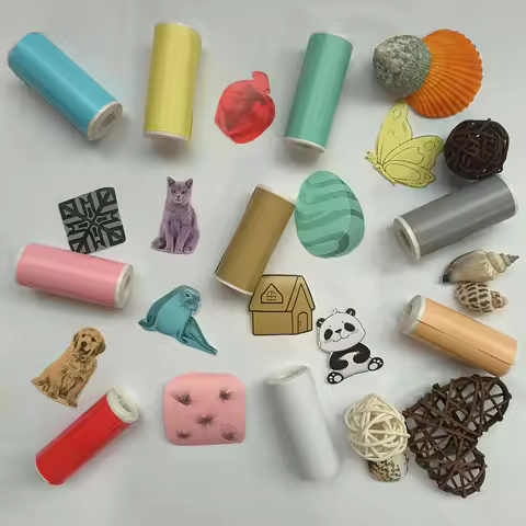 57x25mm Camera Printer Printed Paper (3/5/7/10 Rolls of Colorful Sticker Tape) Ideal for Study Notes