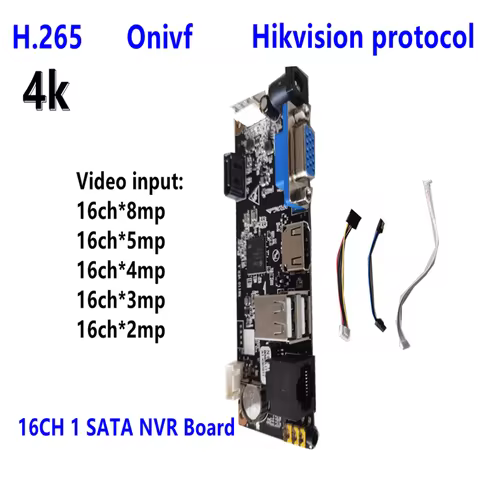 16CH NVR Board 4K 8mp onvif Ultra H.265 for ip camera network vedio recorder CMS p2p mobile monitor 