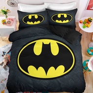 XY SQ2 DC Batman 3in1 Bedding Set Bed Sheet Quilt Cover Pillowcase Bedroom Washable Dormitory Suit Q