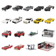 Building Blocks MOC Car Model Creative Series Bumper Car Mustang Racing Car Building Blocks Gift