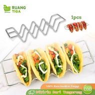 Taco Holder Stainless Steel 304 Taco Shell 4 Grid Taco Leather Rack Stand Holder Pizza Taco