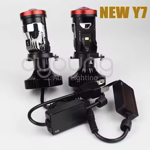 30000LM Y7 Y7D H4 LED Headlights Car H4 Mini Projector Lens 6000k High Low Beam Turbo Fan Auto LED C