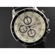 Seiko Chronopraph 100M 7T92-0HL0 Cream Dial Date Qz 41mm Mens Watch JAPAN