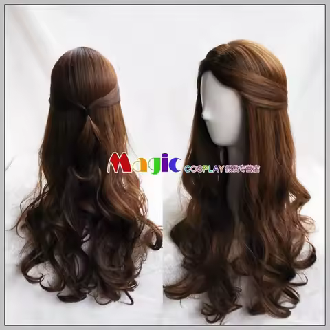 Movie Beauty and the Beast Princess Belle Brown Wig Emma Waston Cosplay Wig Gril Role Play Costume +