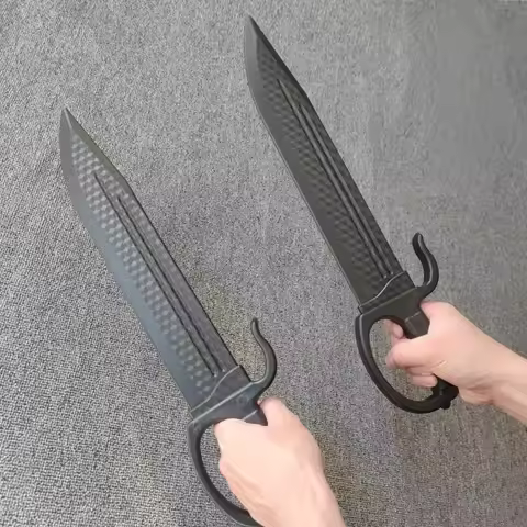 46cm Plastic Wing Chun Eight Knives Tang Hengdao Han Sword Samurai Blade Props Practice
