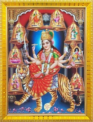 Durga ma other sherawali nav Durga 9 Form on Tiger MATA vaishno Devi Poster dagou