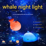 ✨Lampu Tidur Whale Projector Night Light 3 Brightness Levels 7 Colors Timer 30min Soft Light Eye Pro
