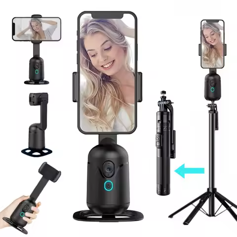Auto Tracking Phone Holder Auto Face Tracking Gimbals Stabilizer Selfie 360 Rotation Fast Face & Obj