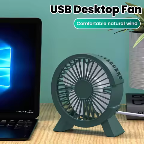 Mini USB Desktop Fan Portable Small Fan With Rechargeable Cable For Student Dormitory Computer Summe