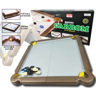 SPM Traveller Carrom Board Set/Set Permainan Carrom SPM - Full Set With Board & Seeds/Foldable & Com