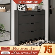 Multi-layer Shoe Rack Black Shoe Cabinet 3 Tier Shoe Organizer Kasut Almari Kasut Shoe Kasut Almari 