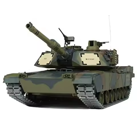 1/16 Scale 2.4GHz Remote Control M1A2 Abrams Tank with Camouflage Color 360-Degree Rotating Turret S