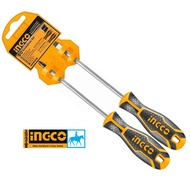 Bộ 2 tua vít đầu dẹp và bake PH2 6.5 Dài 210mm Thép CR-V Tolsen INGCO 20182