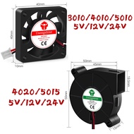 5015/4010/4020 12V&24V Cooling Turbo Fan Brushless 3D Printer Parts 2Pin For Extruder DC Cooler Blow