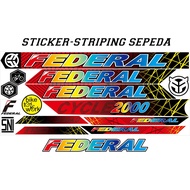 FEDERAL BIKE STICKER ART VARIATION STRIPING