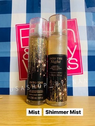 Bath and Body Works - Body Mist &amp; Shimmer Mist กลิ่น Into the Night