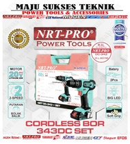 NRT-PRO 343 DC Bor Cordless Drill Baterai Tangan Beton Impact Tembok  20V Mesin 343DC DC 343 DC343