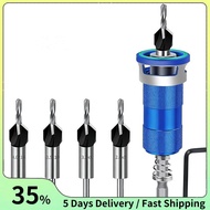 Countersink Drill Bit Set, Precise Drilling, Countersink Drill Bit with 1/4" Hex Shank, Countersink 