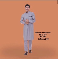 Setelan Baju Dan Celana Pria Kekinian /Baju Koko Setelan Modis