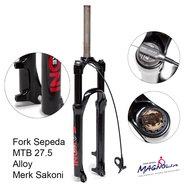Garpu Fork Sepeda MTB 27.5" SAKONI Oversize Suspensi Shock Travel 120 MM