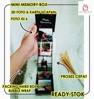 Memory Foto Box Mini 6 Foto Untuk Kado Ulang Tahun / Ultah Pacar Gift Sahabat / Anniversary / Wisuda / Anniv Wedding Custom Cowok Cewek